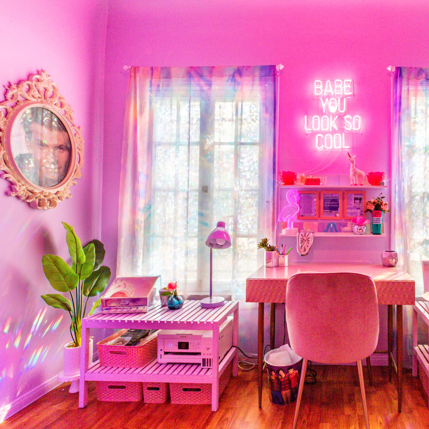 House top neon lights
